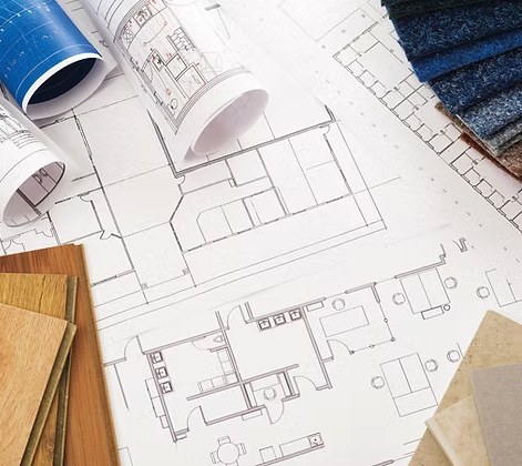 Plans et échantillons pour l’étude du projet